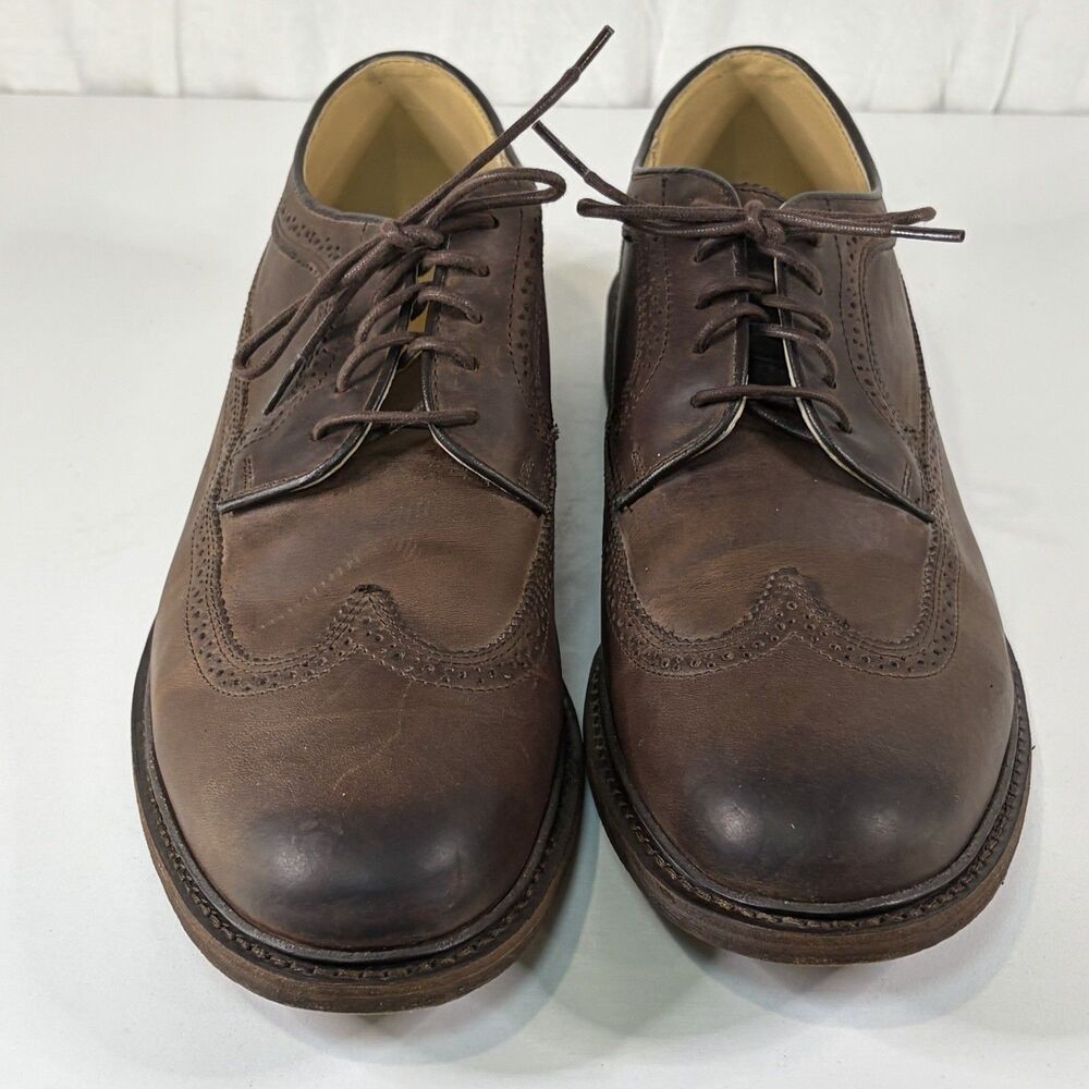 Frye John A. Frye James Wingtip Oxfords Shoe Brown leather Men's size 13D